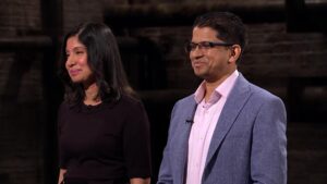 Mr and Mrs Siriwardana, inventors of the Handisure on Dragons Den