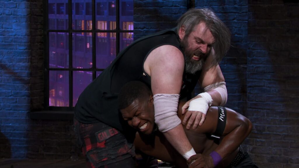 An image of the wrestlers from North Wrestling's pitch